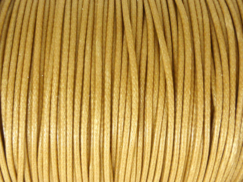 Baumwoll Kordel Korean Wax Cord 1mm in hellbraun