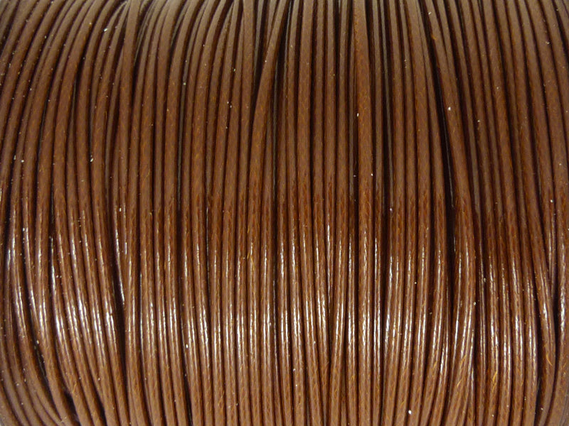 Baumwoll Kordel Korean Wax Cord 1mm in braun