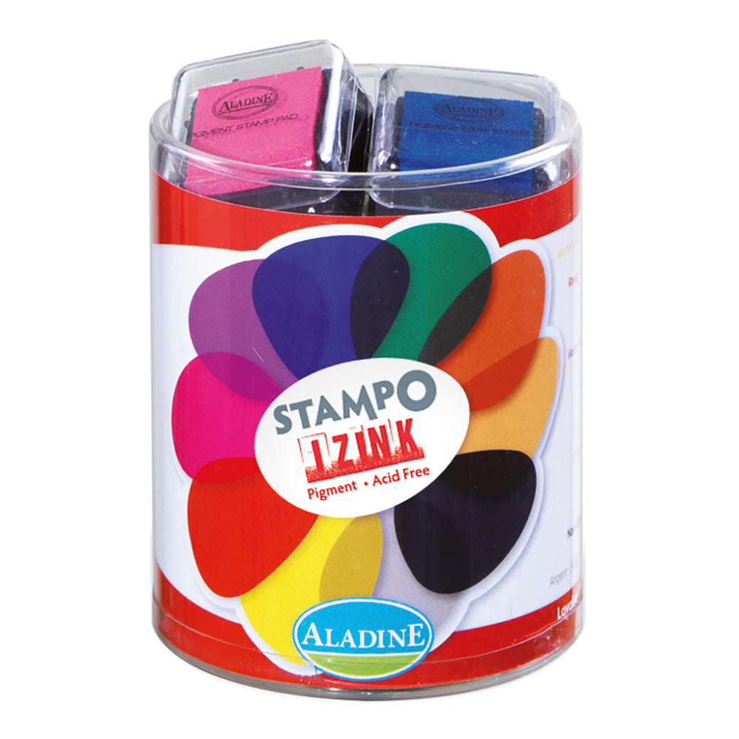 Stempelkissen Set / Stampo Scrap PRIMA von Aladine - 10 Stück