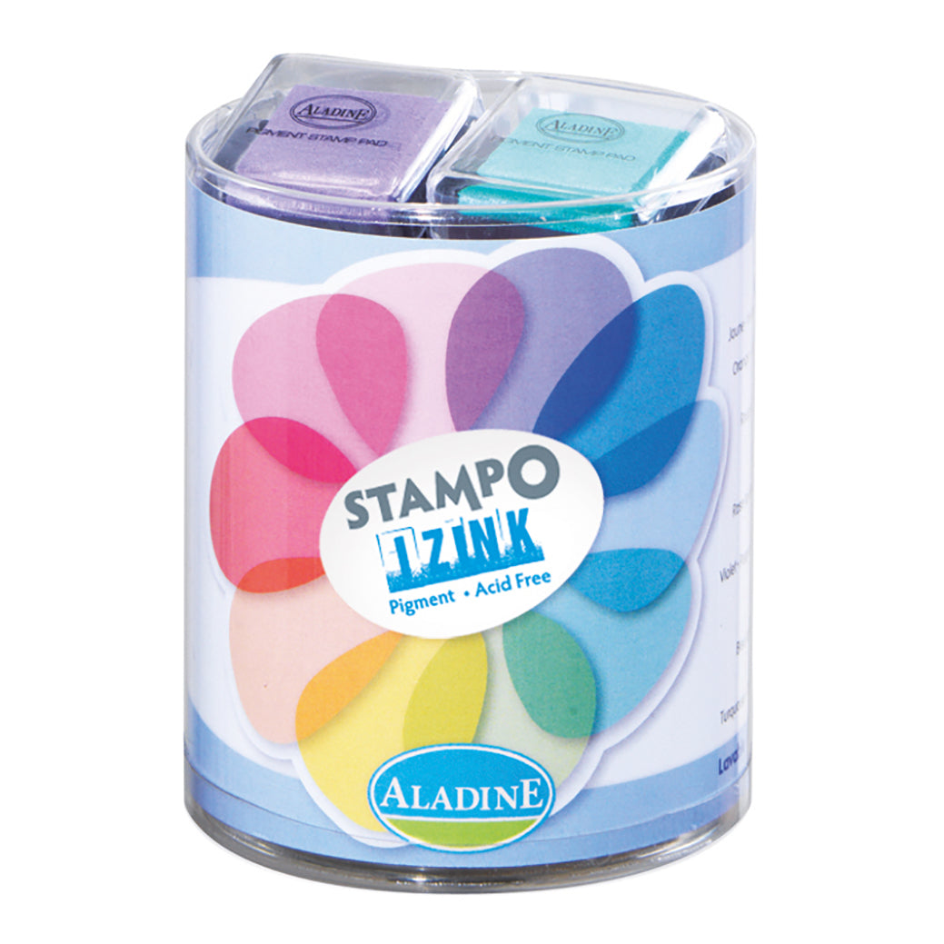 Stempelkissen Set / Stampo Scrap Pastel von Aladine - 10 Stück
