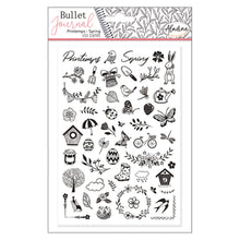Lade das Bild in den Galerie-Viewer, Stampo Bullet Journal Stempelset Motiv: Frühling 53-teilig
