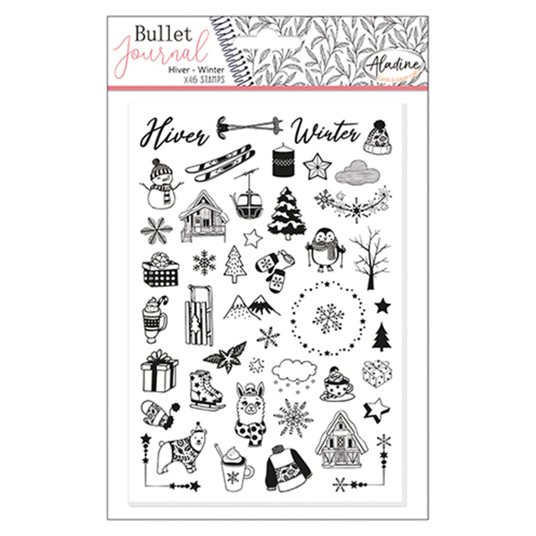 Stampo Bullet Journal Stempelset Motiv: Winter 46-teilig
