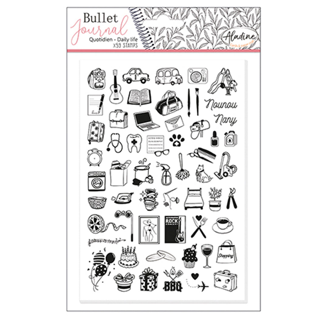 Stampo Bullet Journal Stempelset Motiv: Alltag 59-teilig