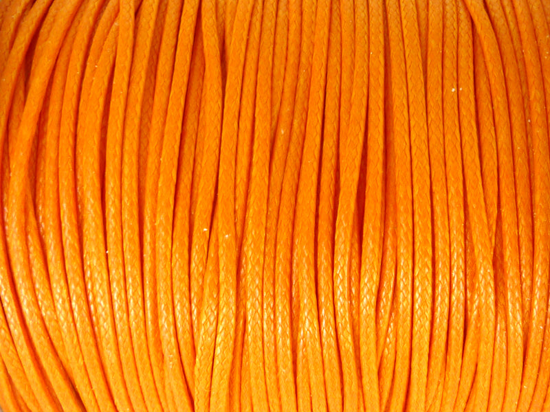 Baumwoll Kordel Korean Wax Cord 1mm in orange