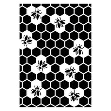 Lade das Bild in den Galerie-Viewer, Stencil Bienen mit Waben DIN A4 1-teilig
