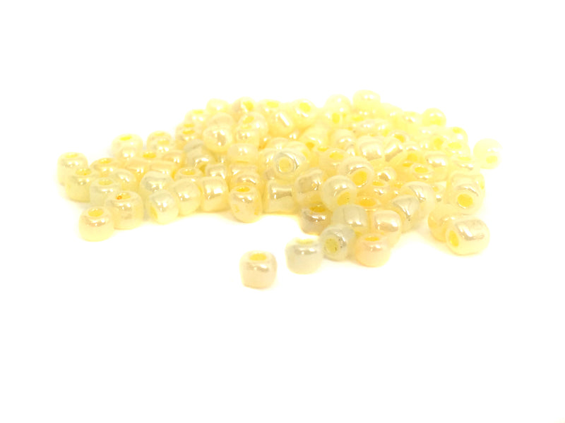 Rocailles Perlen perlisiert in gelb - 6/0 - 20 Gramm