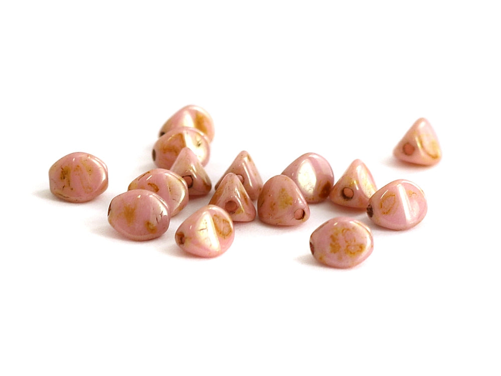 Pinch Beads / Böhmische Glasperlen 5mm in rosa - 100 Stück