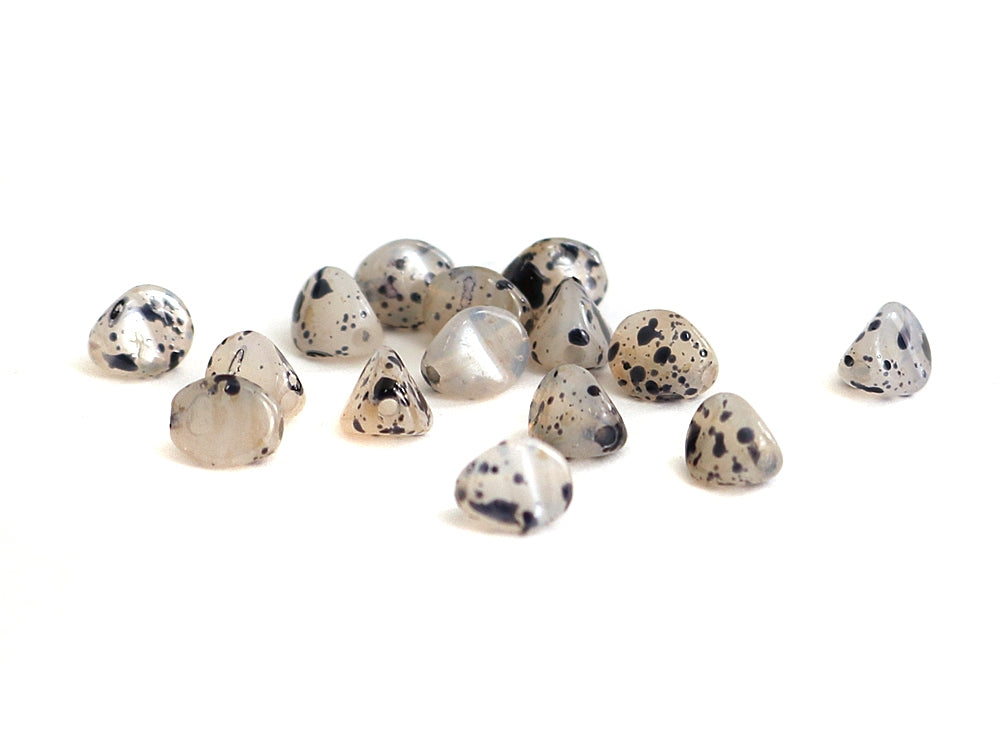 Pinch Beads / Böhmische Glasperlen 5mm in stonegrey - 100 Stück