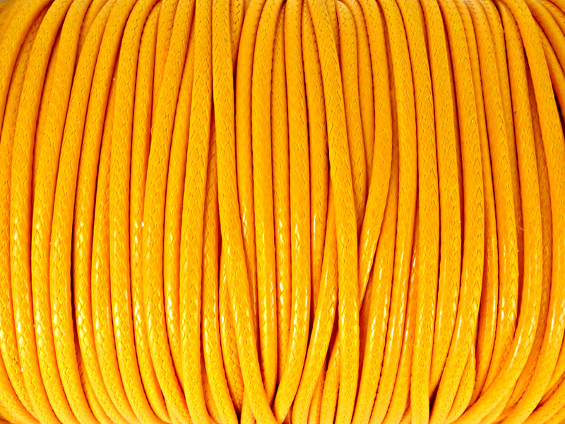 Baumwoll Kordel Korean Wax Cord 2mm in orange - 5 Meter