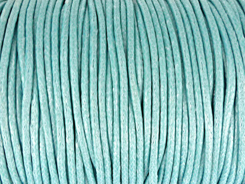 Baumwoll Kordel Korean Wax Cord 2mm in hellblau - 1 Meter