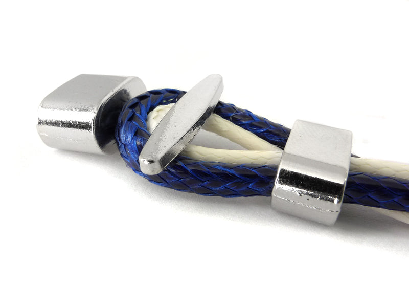 Kettenverschluss / Schiebeverschluss für Lederbänder 21 x 19 mm - 1 Stück