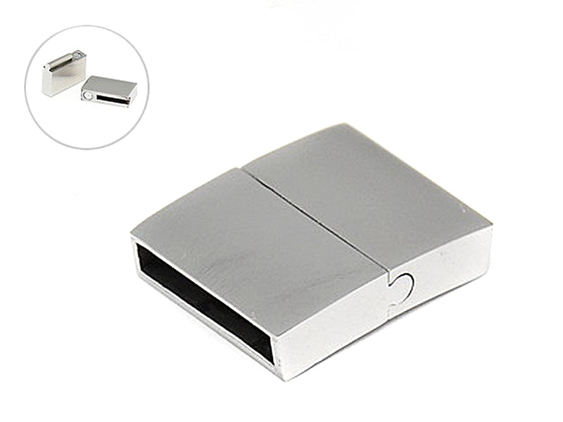 Edelstahlverschluss / Magnetverschluss für Bänder: 15x2.5 mm