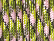 Lade das Bild in den Galerie-Viewer, Paracord Flechtschnur von EFCO 4mm, Farbmix grün pink
