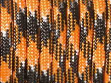 Lade das Bild in den Galerie-Viewer, Paracord Flechtschnur von EFCO 4mm, Farbmix schwarz orange
