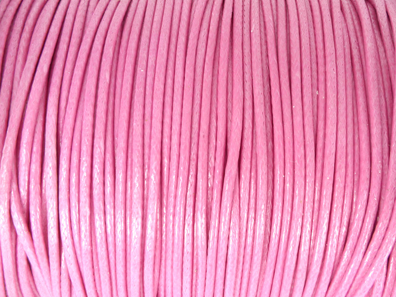 Baumwoll Kordel Korean Wax Cord 1mm in pink