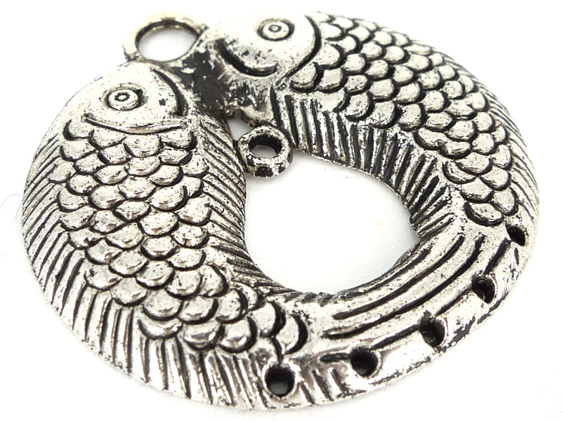 Metallanhänger “Fische“ in silber 37 x 37 mm - 1 Stück