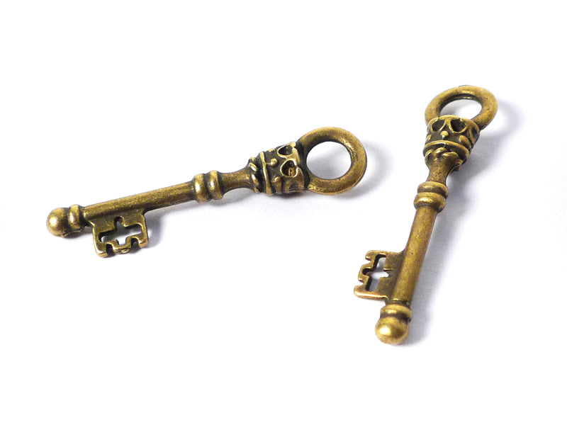 Metallanhänger “Schlüssel“ 36 x 9 mm - 2 Stück
