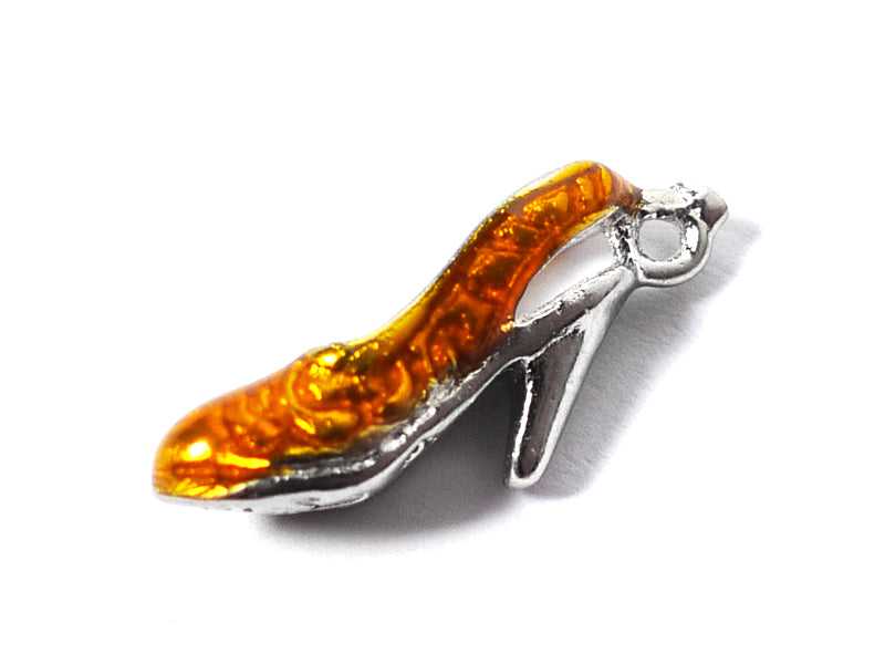 Metallanhänger “High Heel“ in orange 20 x 11 mm - 1 Stück