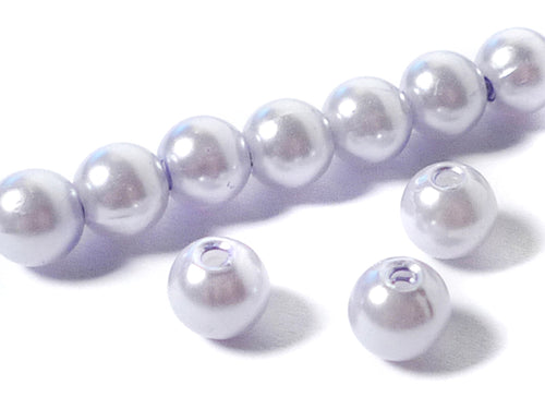 Kunst-Perlen in fliederfarben 8 mm - 40 Stück