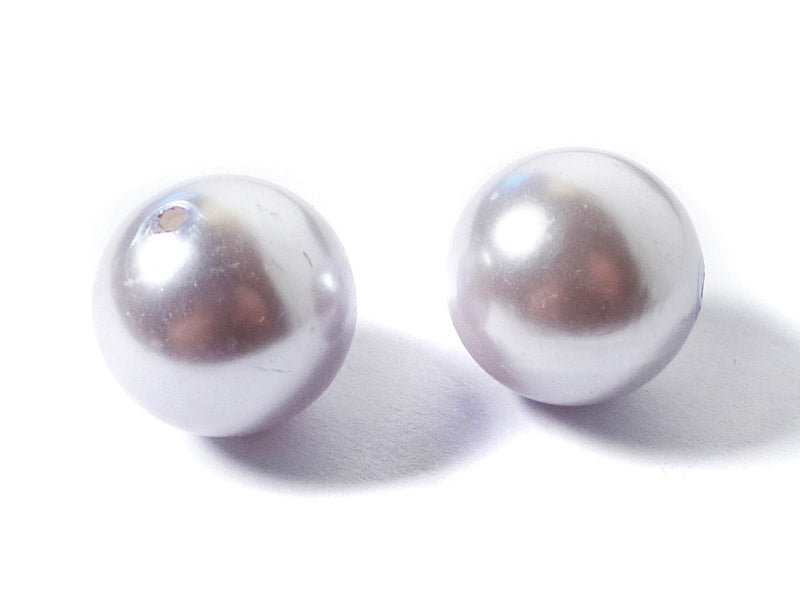 Kunst-Perlen in fliederfarben 20 mm - 5 Stück