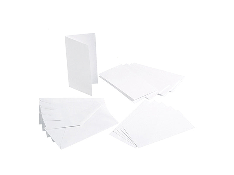 Doppelkarte / Einladungskarten mit Umschlag, 220 g/m, in verschiedenen Farben - 5 Stück