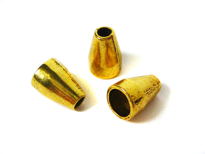 Perlkappen / Zierkappen in gold 8 x 11 mm - 10 Stück