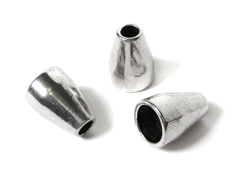 Perlkappen / Zierkappen in silber 8 x 11 mm - 10 Stück
