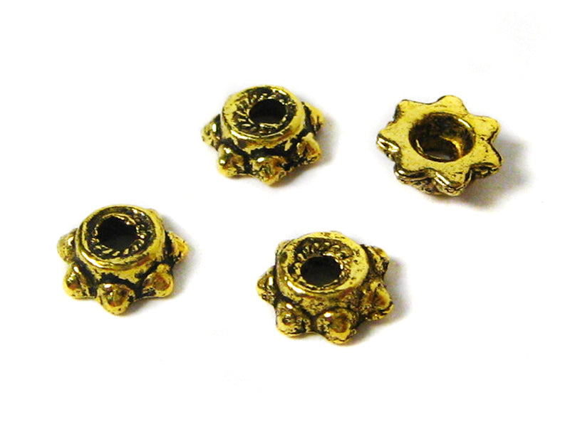 Metallkappen “Stern“ in gold 6 x 2 mm - 30 Stück