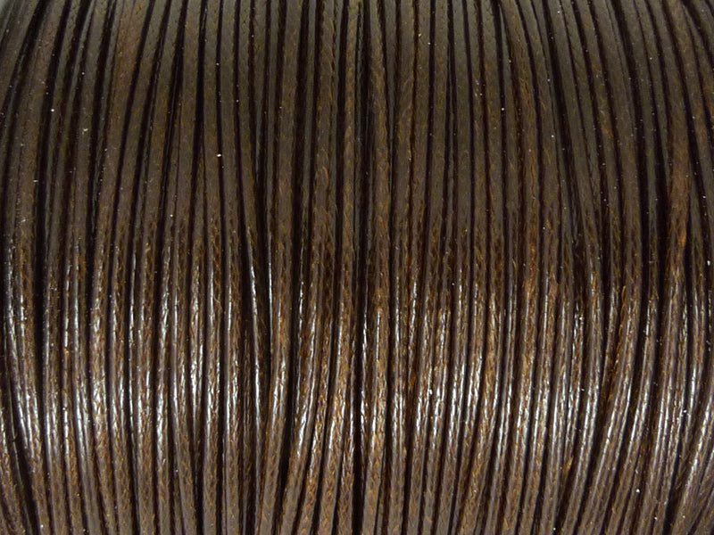 Baumwoll Kordel Korean Wax Cord 1mm in dunkelbraun