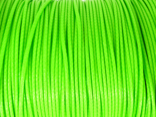 Baumwoll Kordel Korean Wax Cord 1mm in neongrün