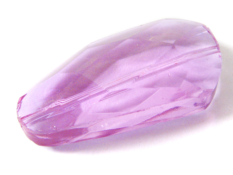 Facettierte Glasperle in violett 23 x 44 mm - 1 Stück