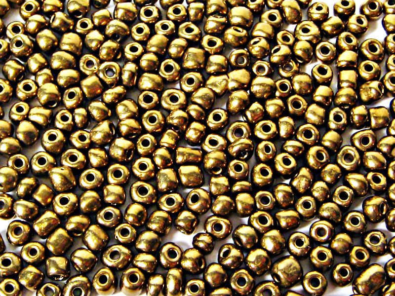 Rocailles Perlen in bronze 3 x 4 mm - 20 Gramm