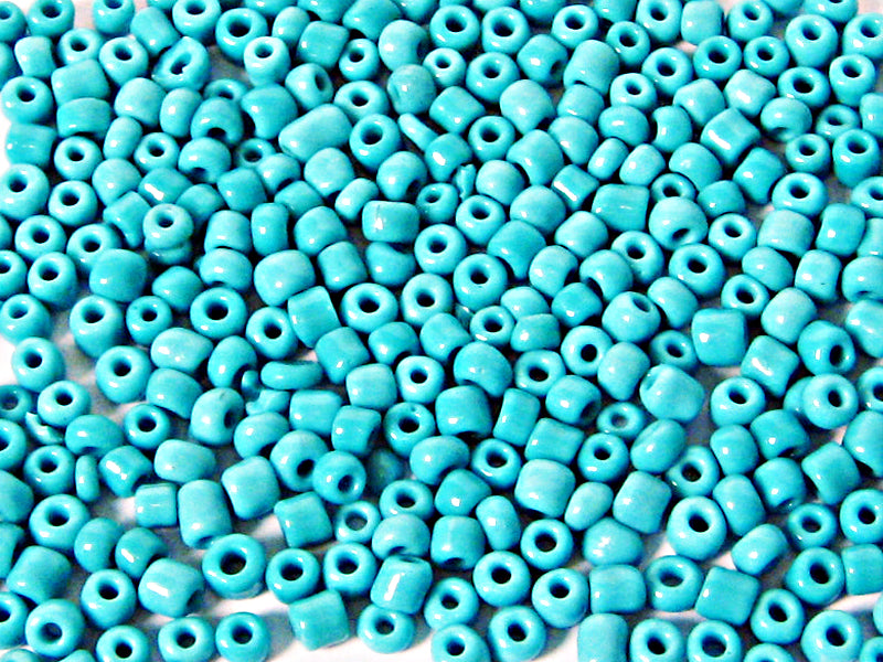 Rocailles Perlen in hellblau 3 x 4 mm - 20 Gramm