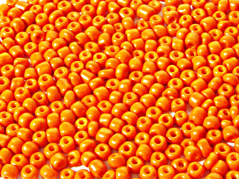 Rocailles Perlen in orange 3 x 4 mm - 20 Gramm