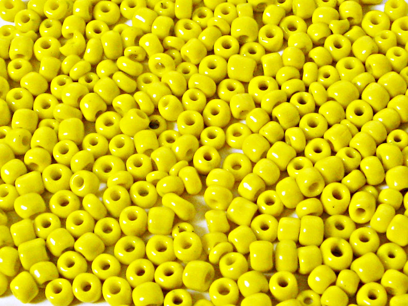Rocailles Perlen in zitrone 3 x 4 mm - 20 Gramm