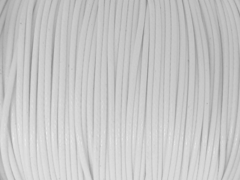 Baumwoll Kordel Korean Wax Cord 1mm in weiß