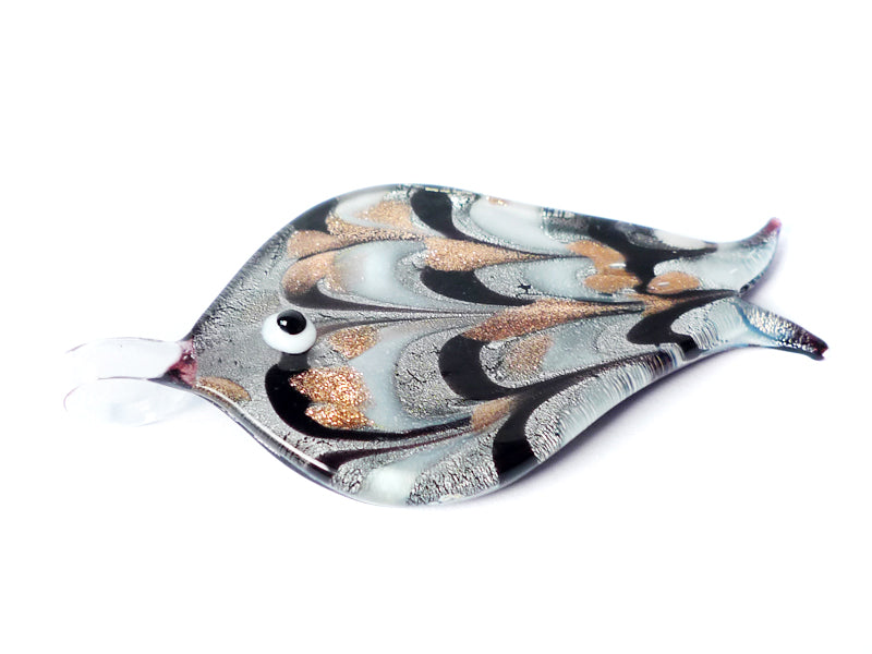 Glasanhänger “Fisch“ in schwarz 30 x 60 mm - 1 Stück