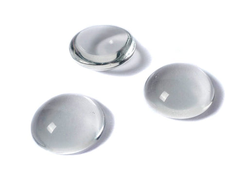 Glas Cabochons “Rund“ 20 mm Durchmesser - 10 Stück