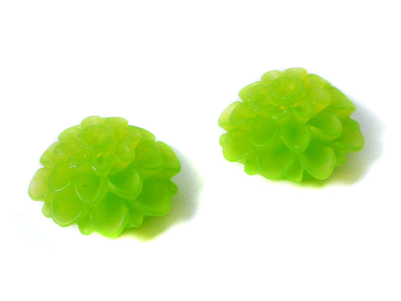 Cabochons “Blüte“ in grün 20 mm - 2 Stück