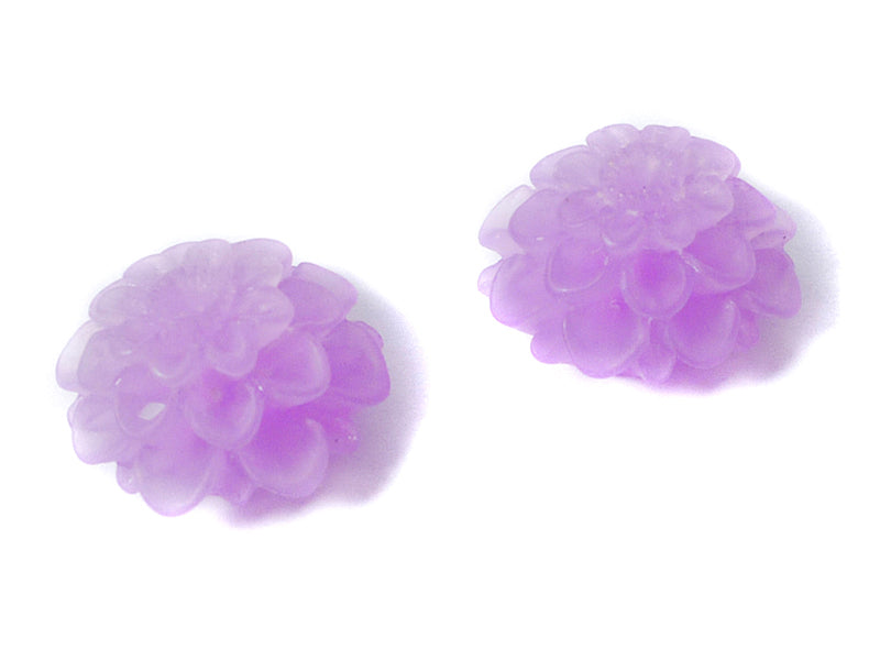 Cabochons “Blüte“ in violett 20 mm - 2 Stück
