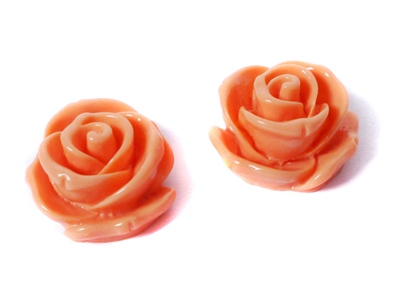 Cabochons “Rose“ in zartrose 23 x 13 mm - 2 Stück