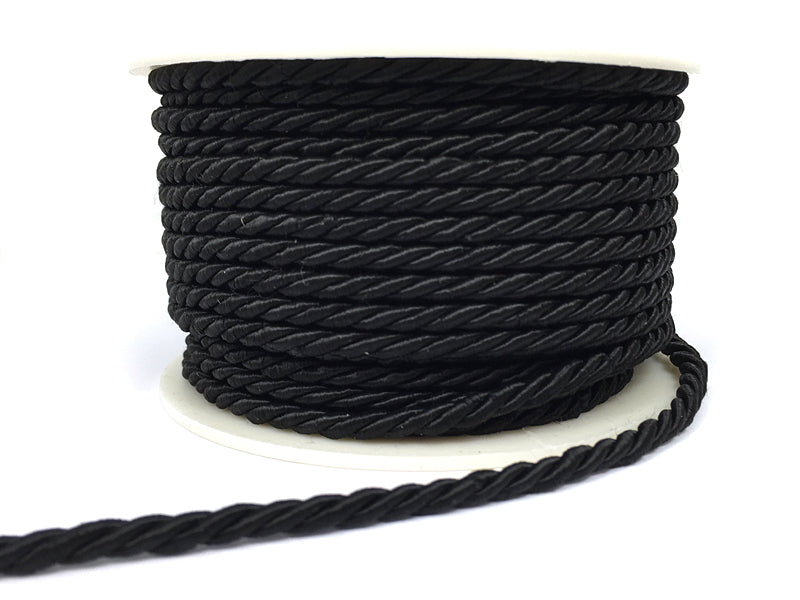 Polyesterkordel / Dacron Cord in schwarz 3mm stark - 18 Meter