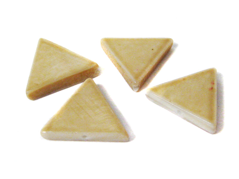 Perlmuttperlen “Dreiecke“ beige - 10 Stück