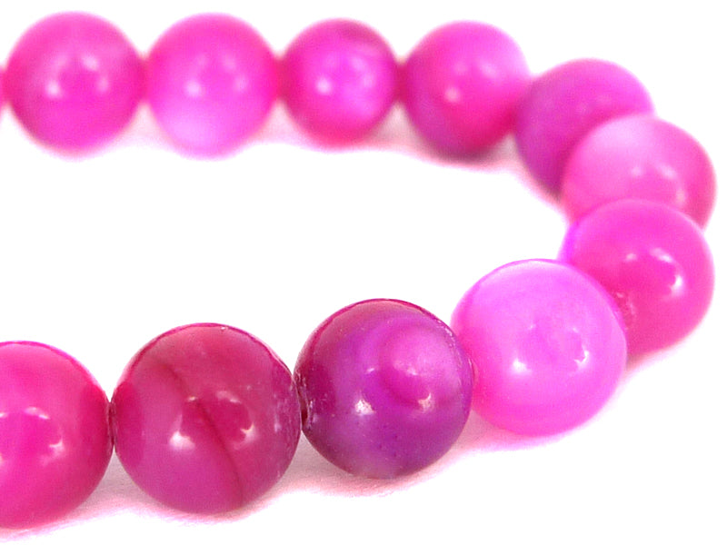 Perlmutt Perlen “Kugel“ in pink 5,5 mm - 1 Strang / 75 Stück