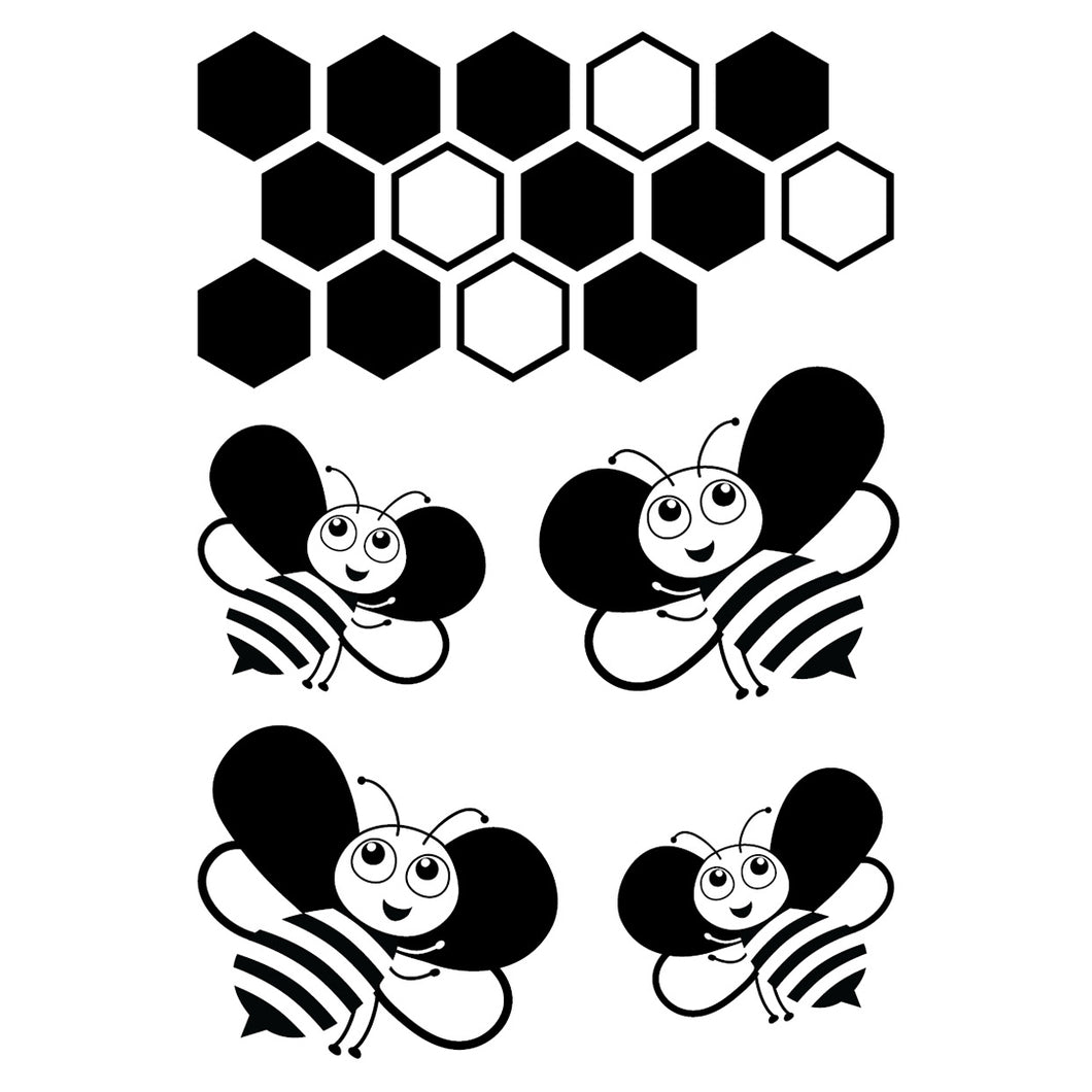 Stempel Clear Motiv: Bienen 2 / 5 - teilig