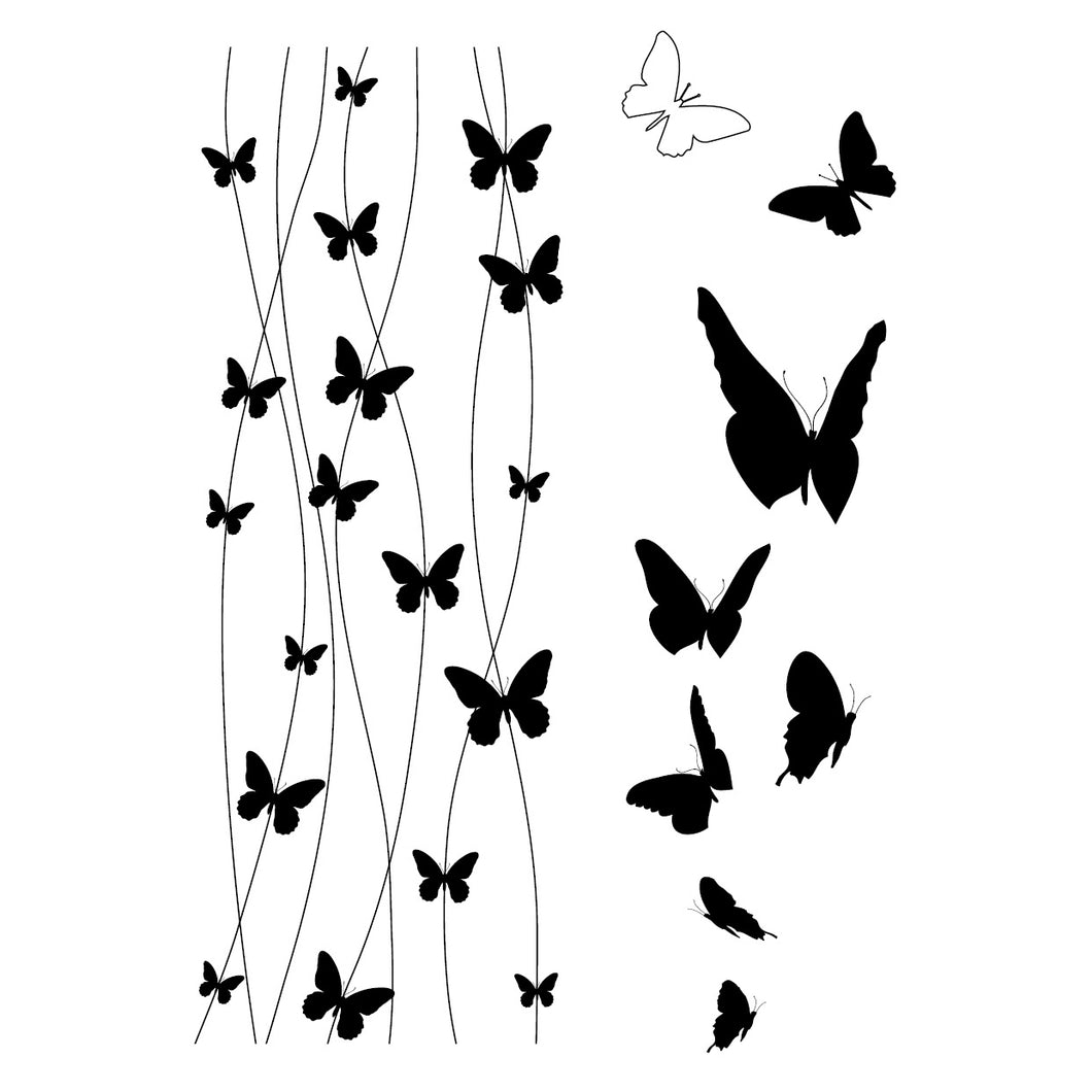 Stempel Clear Motiv: Schmetterlinge 2 / 15-teilig