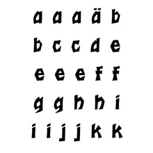 Lade das Bild in den Galerie-Viewer, Stempel Clear Motiv: Alphabet Kleinbuchstaben a-k 1 / 26 - teilig
