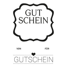 Lade das Bild in den Galerie-Viewer, Stempel Clear Motiv: GUTSCHEIN / 4 - teilig
