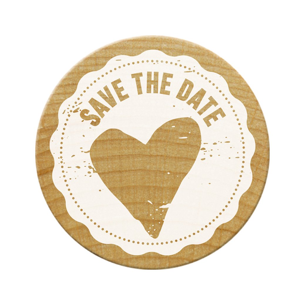 Holzstempel Save the Date 2 ø 30 mm