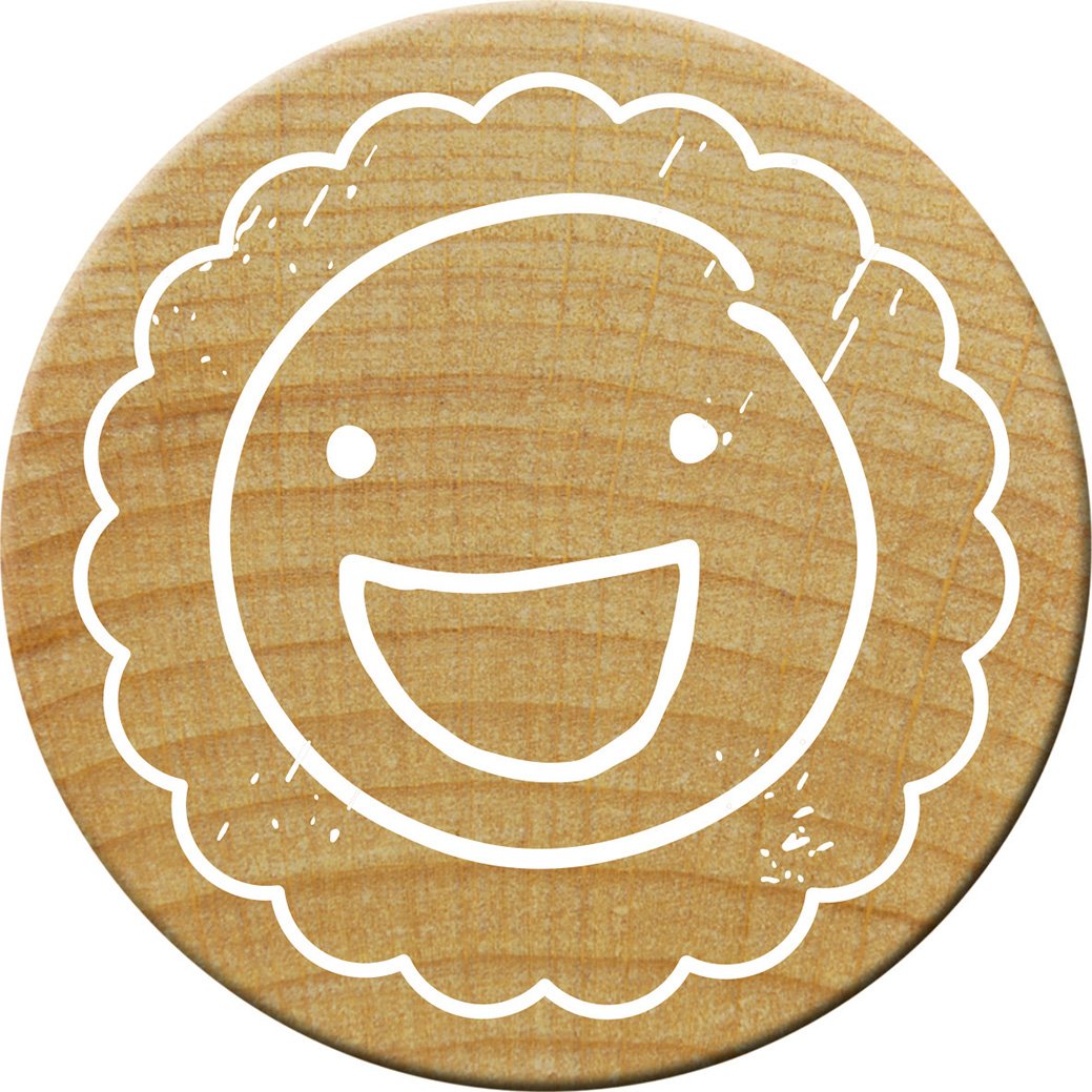Holzstempel lachender Smile ø 30 mm